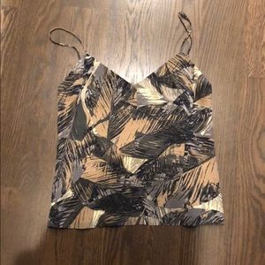 Leaf print L’agence tank never worn